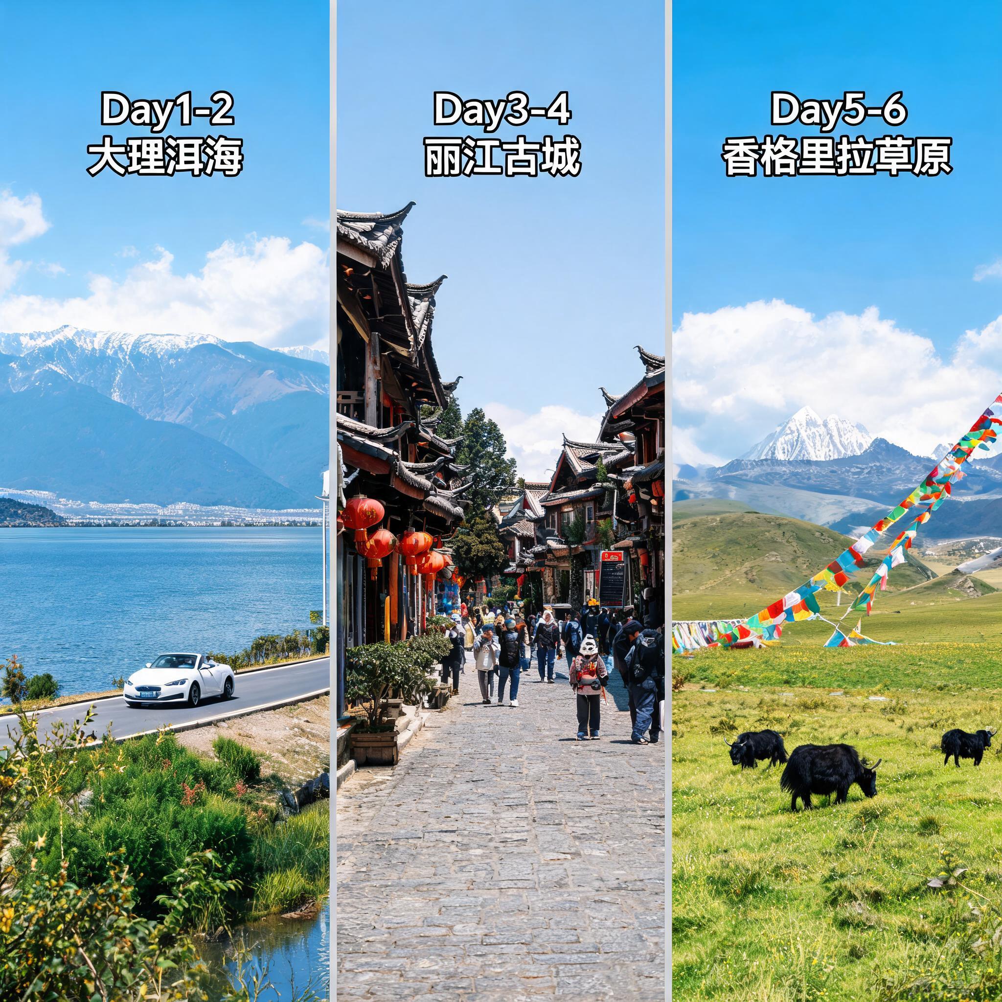云南6天5晚深度游攻略(大理+丽江+香格里拉)